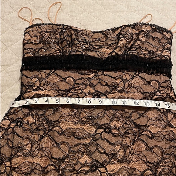 Vintage Badgley Mischka Black Lace Strapless Gown - Picture 14 of 16